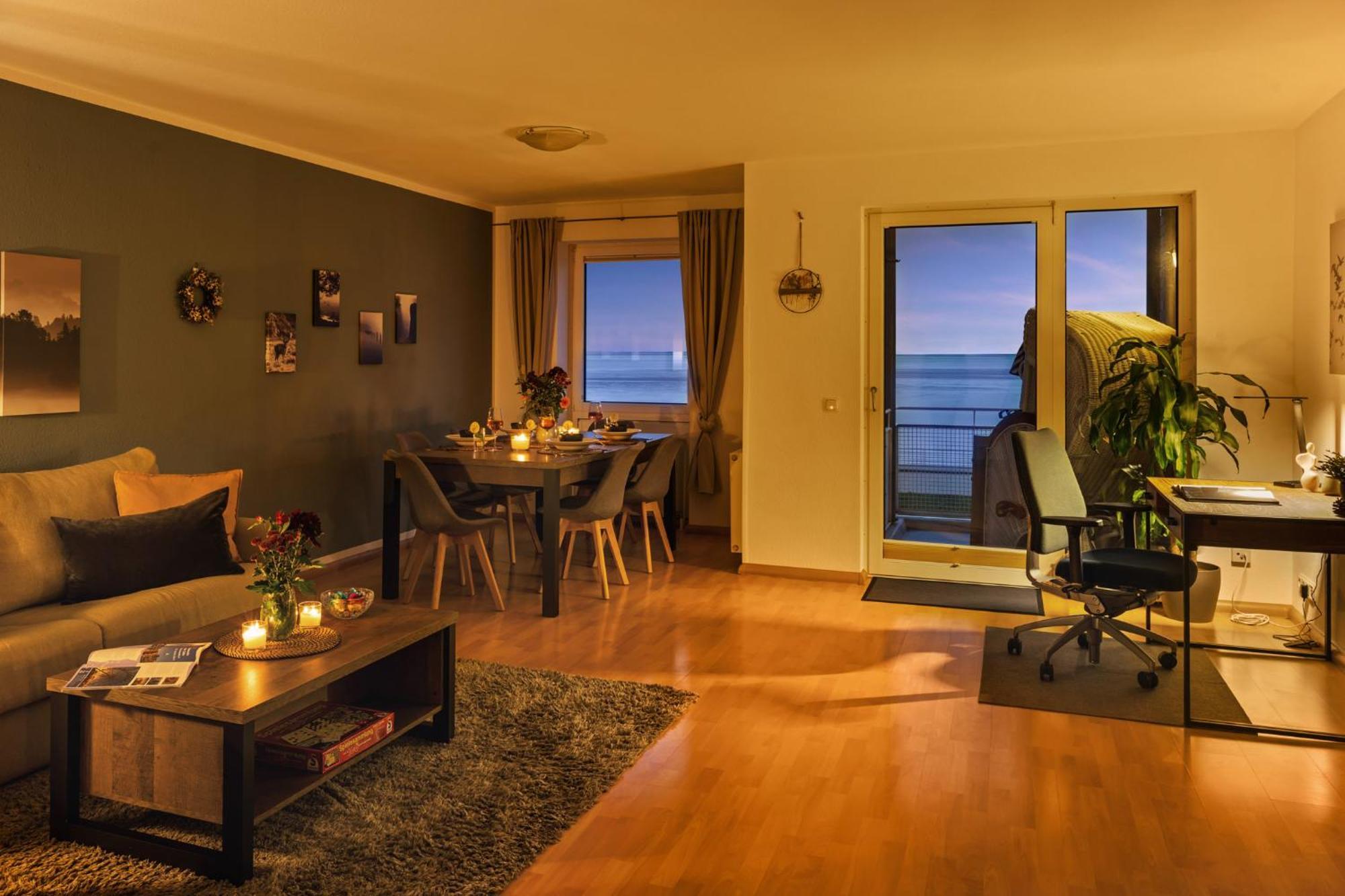 Strand-Apartment, Strandkorb, Meeresrauschen, Parkplatz 威廉港 外观 照片